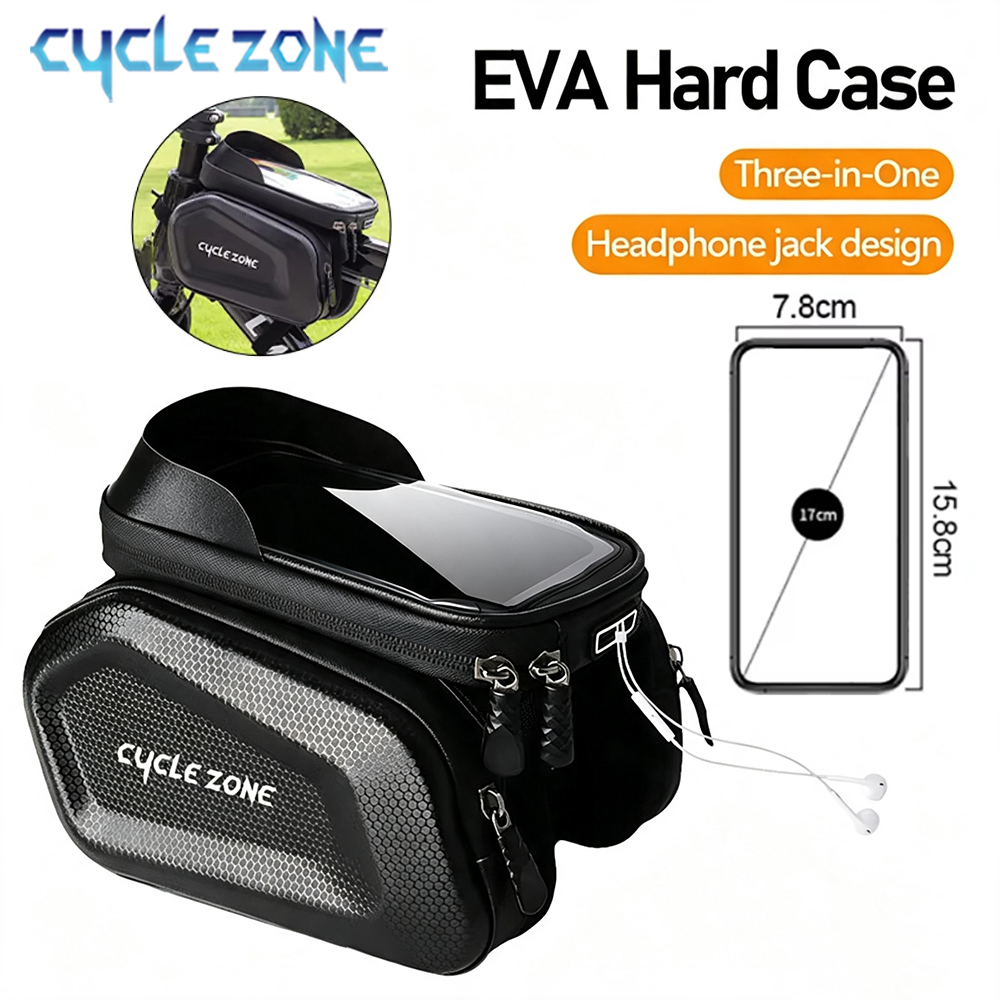 Phone Zone Accessories & Repair Photos - Fietstassen Touchscreen Waterdichte telefoonhoes Houder Fietsvoorframe