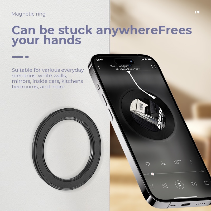 Phone Accessories Useful - Voor Magsafe Sterke magnetische ring Telefoonhouder