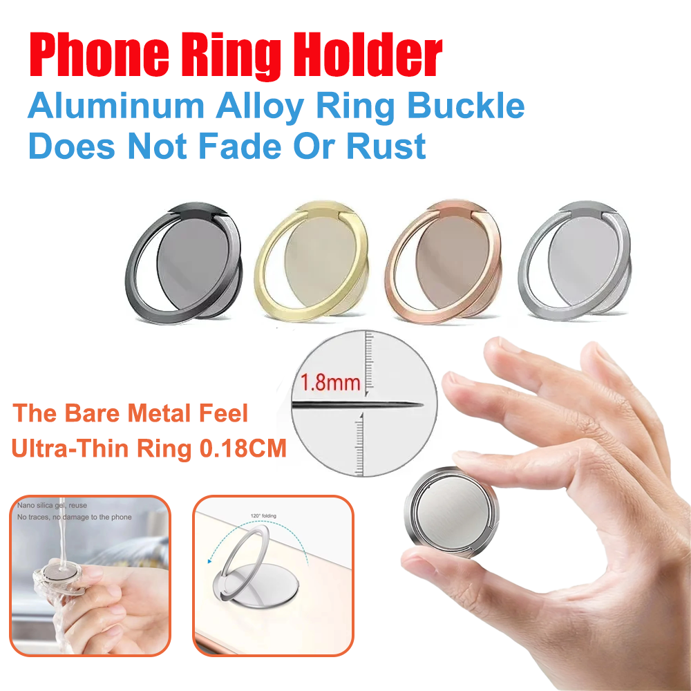Phone Accessories Holder Car - Ultradunne metalen ringhouder voor telefoon 360